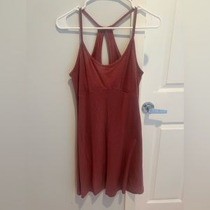 Patagonia knit racer back dress with built in bra, size small